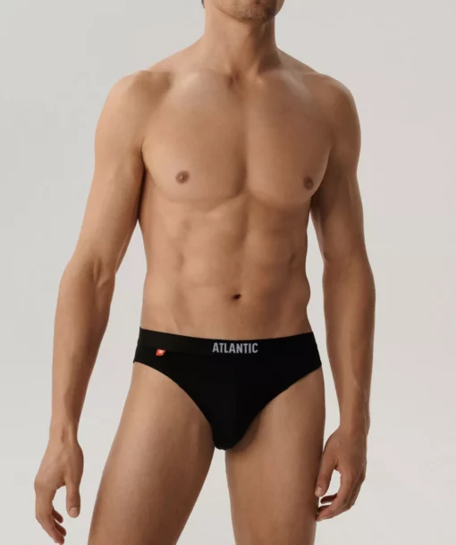 3-PACK Slipy męskie Atlantic sport 3MP-094-CZARNY WYPRZEDAŻ - obrazek 2