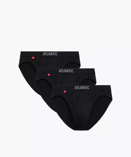 3-PACK Slipy męskie Atlantic sport 3MP-094-CZARNY WYPRZEDAŻ - obrazek 5