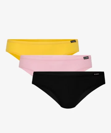 3-PACK Figi Damskie Bikini 3LP-176-ZOL/ROZ/GRA WYPRZEDAŻ