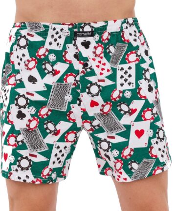Bokserki męskie Cornette Classic 001/164 zielone karty WYPRZEDAŻ