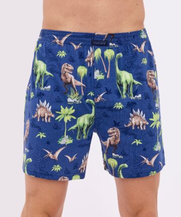 Bokserki męskie Cornette Classic 001/158 jeans dinozaury WYPRZEDAŻ