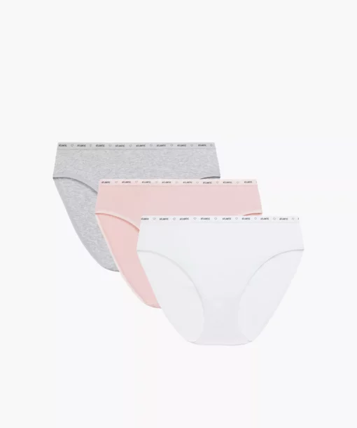 3-PACK Figi damskie Atlantic sport High Leg 3CLP-010-BIA/SZMJ/ROZJ WYPRZEDAŻ - obrazek 7