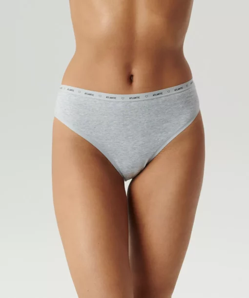 3-PACK Figi damskie Atlantic sport High Leg 3CLP-010-BIA/SZMJ/ROZJ WYPRZEDAŻ - obrazek 2