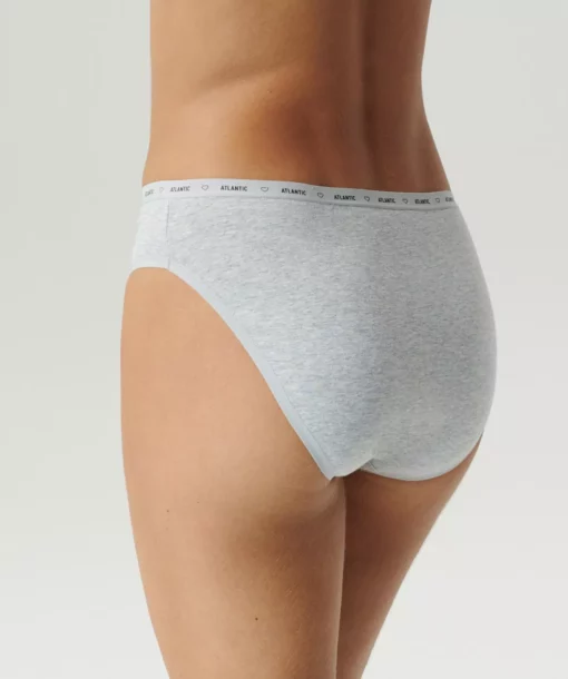 3-PACK Figi damskie Atlantic sport High Leg 3CLP-010-BIA/SZMJ/ROZJ WYPRZEDAŻ - obrazek 3