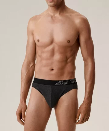 Alternative view of 3-PACK Slipy męskie Atlantic sport 3MP-209-SZMC/CEMC/BRM