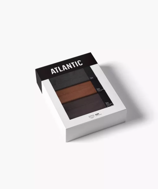 3-PACK Slipy męskie Atlantic sport 3MP-209-SZMC/CEMC/BRM - obrazek 4