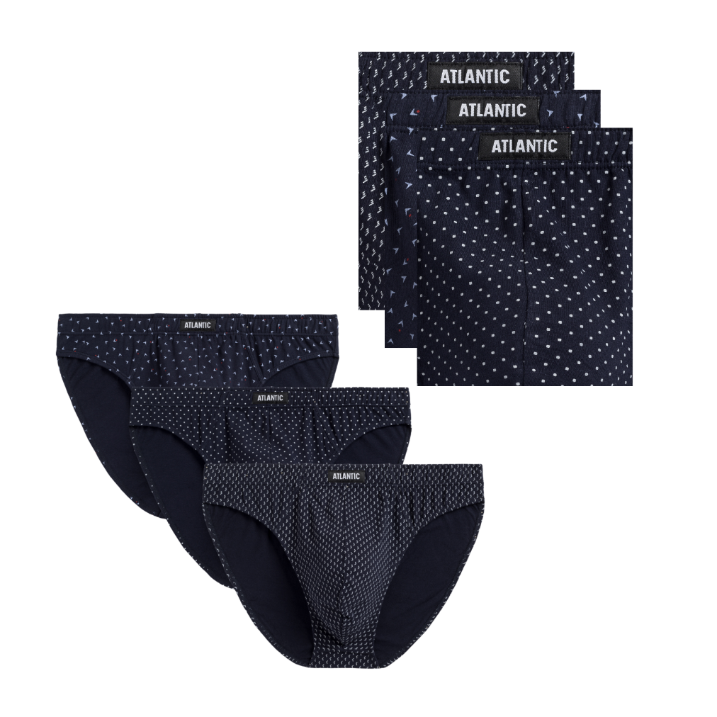 Slipy Atlantic sport 3MP-166-GRA/GRA/GRA, 3-pak, grantowe WYPRZEDAŻ