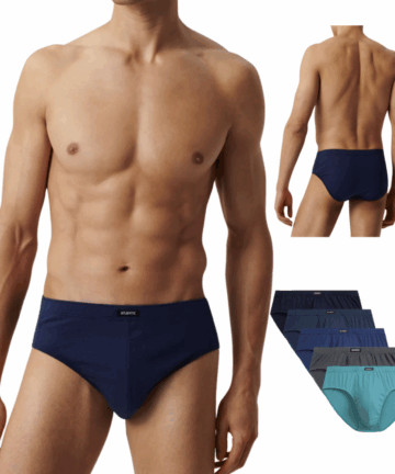 5-PACK Slipy męskie Atlantic Classic 5SMP-003- GRA/NIEC/ZIEJ/IND/NIEC WYPRZEDAŻ