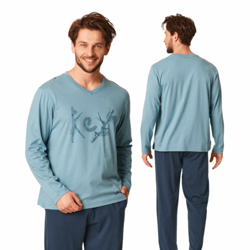 Piżama męska KEY bawełniana MNS-861 B23 morski - obrazek 4