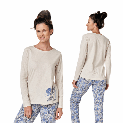 Piżama damska KEY bawełniana LNS-672 B23 beż - obrazek 5