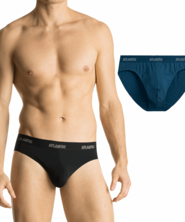 Slipy męskie Atlantic mikromodal MP-1577-denim WYPRZEDAŻ