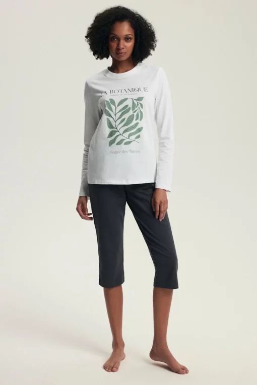 Piżama damska Henderson Ladies bawełniana 43686 Danna cream - obrazek 2