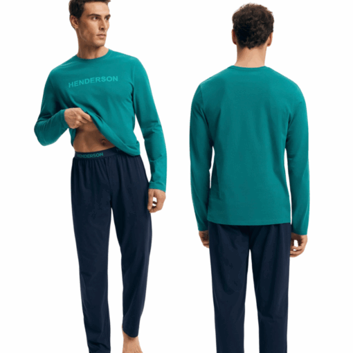 Piżama męska Henderson bawełniana 43490 VISE 77X green - obrazek 4