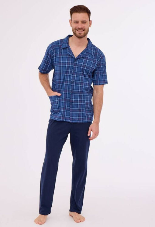 PIŻAMA CORNETTE PM-318/51 granat bawełniana WYPRZEDAŻ - obrazek 4