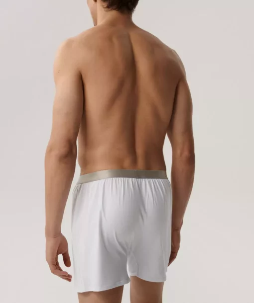 Bokserki męskie Atlantic luźne bawełna PIMA BMB-005 biały WYPRZEDAŻ - obrazek 3