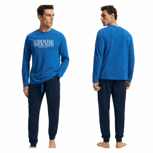 Piżama męska Henderson bawełniana 43472 LOOP 55X blue - obrazek 4