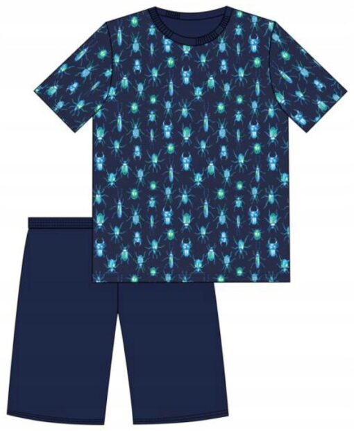 Piżama męska Cornette 323/158 bawełniana krótka Bettles WYPRZEDAŻ - obrazek 3