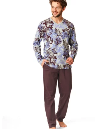 Alternative view of Piżama męska KEY bawełniana MNS-511 B22 brąz