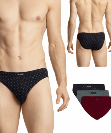 3-PACK Slipy męskie Atlantic sport 3MP-100/01-GRA/WIN/SZG WYPRZEDAŻ