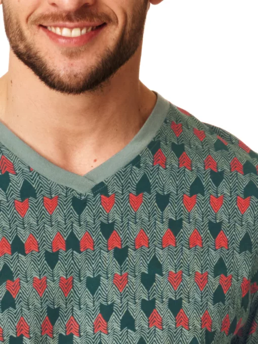 Piżama męska KEY bawełniana MNS-916 B22 zielony - obrazek 4