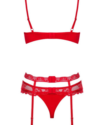 Alternative view of KOMPLET OBSESSIVE HEARTINA 3-CZ czerwony