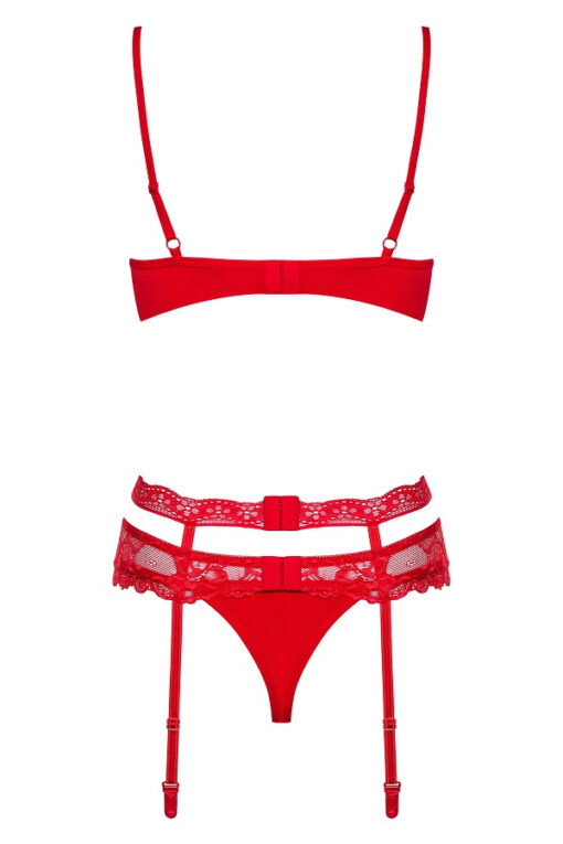KOMPLET OBSESSIVE HEARTINA 3-CZ czerwony - obrazek 2