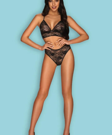 KOMPLET OBSESSIVE KOKIETTA 2-CZĘŚCIOWY czarny