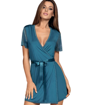 Alternative view of KOMPLET OBSESSIVE MIAMOR SZLAFROK I STRINGI TURKUS turkus