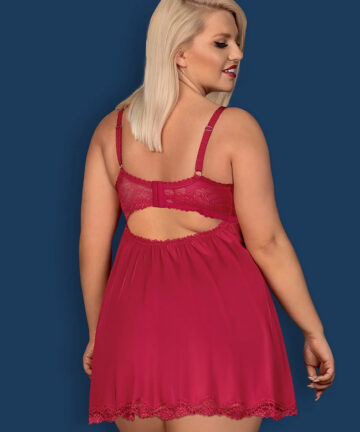 KOMPLET OBSESSIVE ROSALYNE BABYDOLL I STRINGI czerwony