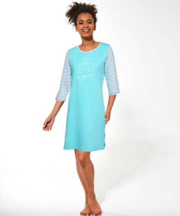 Alternative view of Koszula damska Cornette PD-486/273 LIFE turkus bawełniana