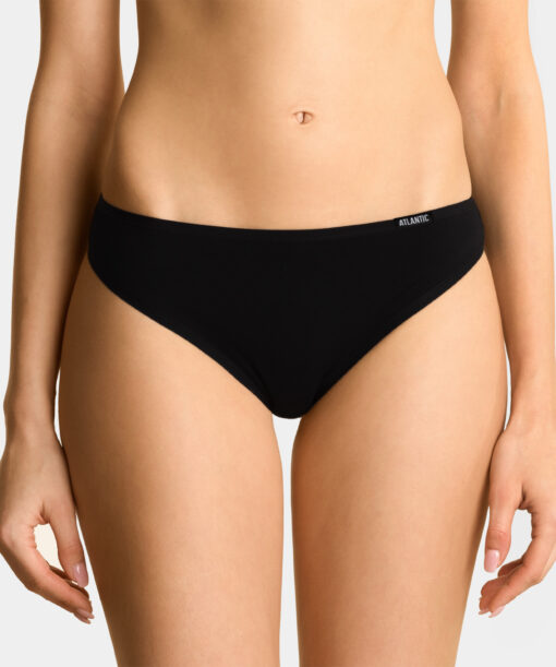 Figi damskie Atlantic Sport 3BLP-602, 3-pak, czarne WYPRZEDAŻ - obrazek 2