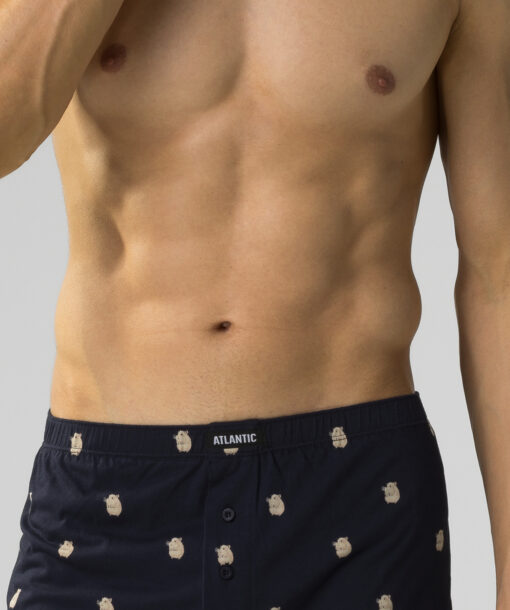 Bokserki luźne Atlantic 2MBH-003-GRA/SZG, 2-pak, granatowe/szmaragdowe WYPRZEDAŻ - obrazek 4