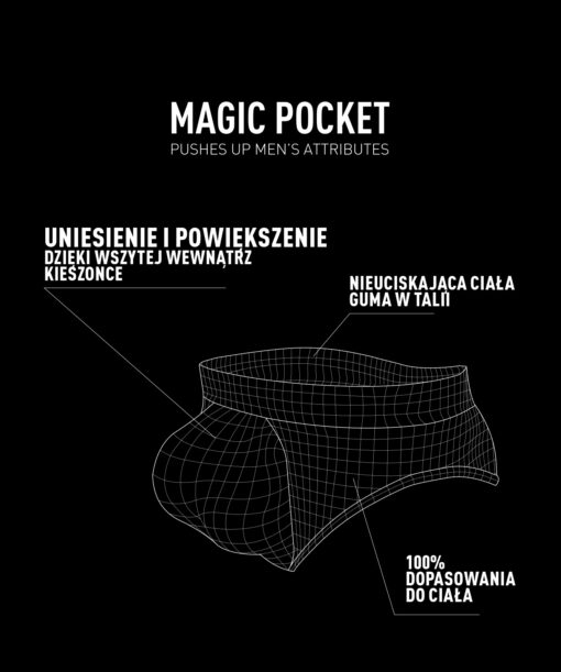 Slipy męskie Magic Pocket MP-1569/01-NIEBIESKI NEONOWY WYPRZEDAŻ - obrazek 4