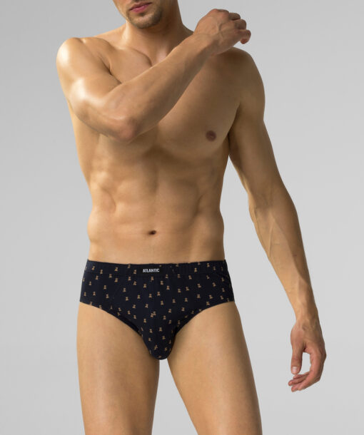 Slipy męskie Atlantic Classic 3MP-183-GRA/WIN/GRA, 3-pak WYPRZEDAŻ - obrazek 2