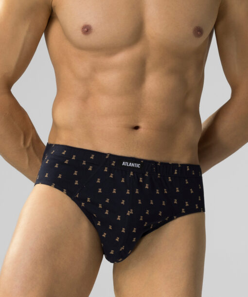 Slipy męskie Atlantic Classic 3MP-183-GRA/WIN/GRA, 3-pak WYPRZEDAŻ - obrazek 4