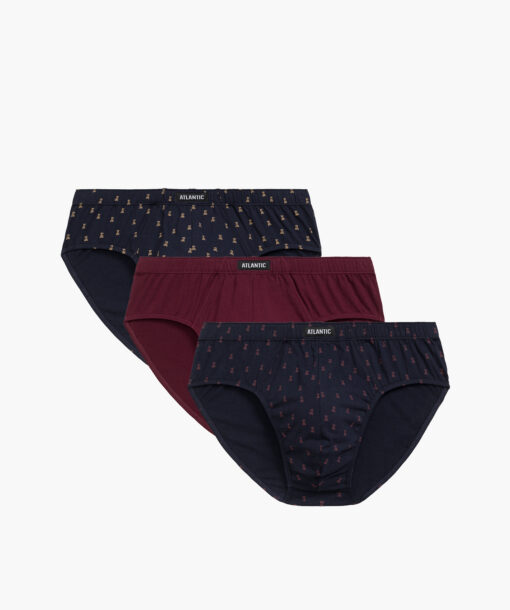 Slipy męskie Atlantic Classic 3MP-183-GRA/WIN/GRA, 3-pak WYPRZEDAŻ - obrazek 8