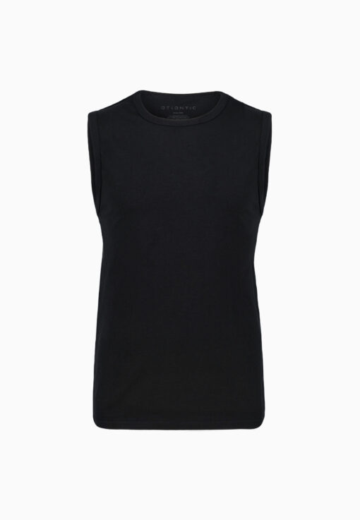 Podkoszulek męski Atlantic BMV-047 czarny bawełniany WYPRZEDAŻ - obrazek 5