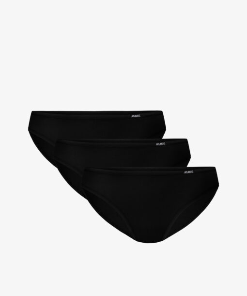 Figi damskie Atlantic Sport 3BLP-602, 3-pak, czarne WYPRZEDAŻ - obrazek 6
