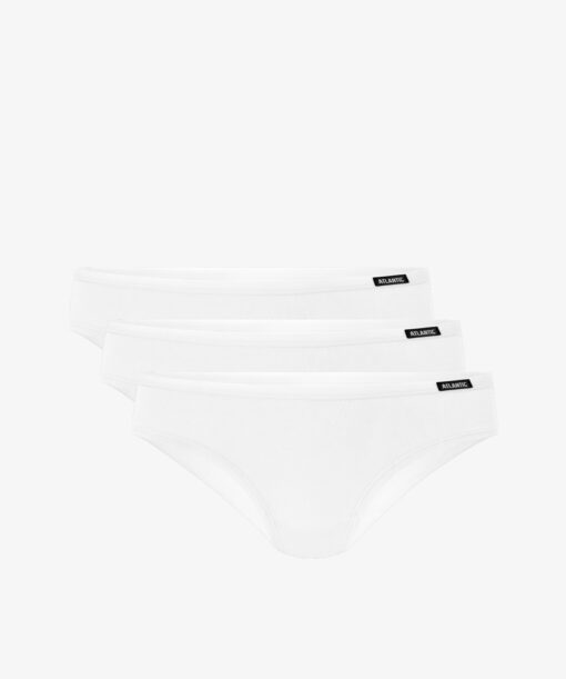 3-PACK Figi damskie Atlantic Mini Back bawełniane 3BLP-586-białe WYPRZEDAŻ - obrazek 3