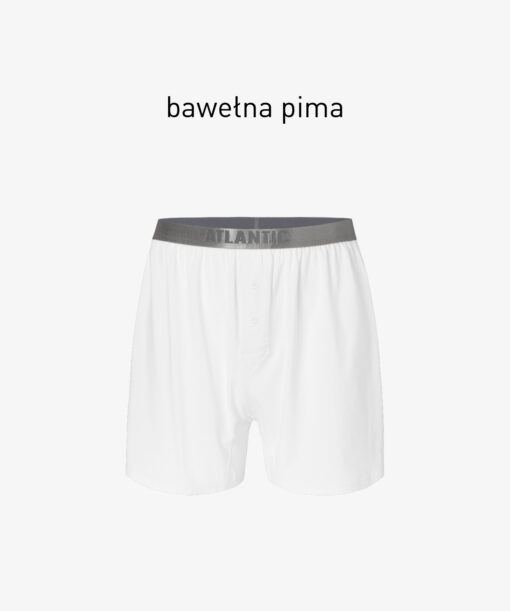 Bokserki męskie Atlantic luźne bawełna PIMA BMB-005 biały WYPRZEDAŻ - obrazek 7