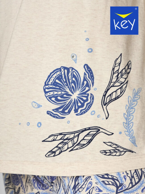 Piżama damska KEY bawełniana LNS-672 B23 beż - obrazek 4