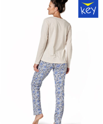 Alternative view of Piżama damska KEY bawełniana LNS-672 B23 beż