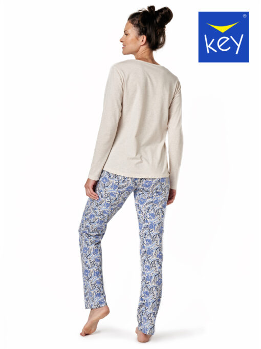 Piżama damska KEY bawełniana LNS-672 B23 beż - obrazek 2