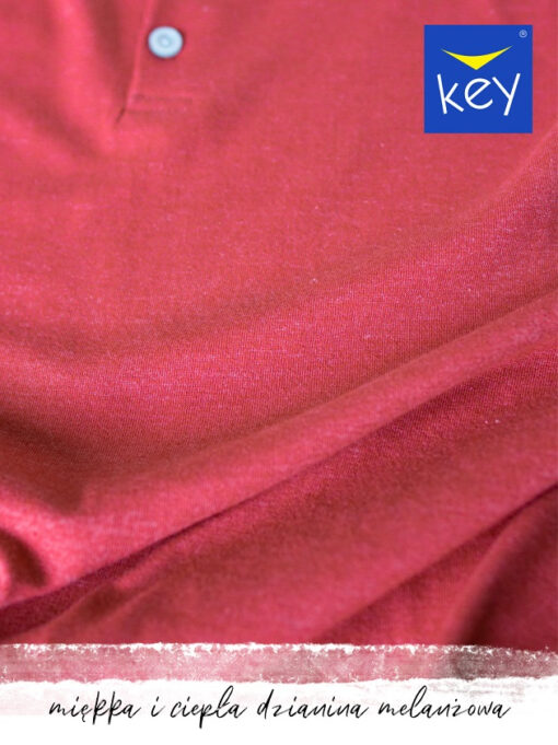 Piżama męska KEY bawełniana MNS-451 B23 bordowa - obrazek 4