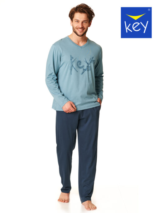 Piżama męska KEY bawełniana MNS-861 B23 morski - obrazek 3
