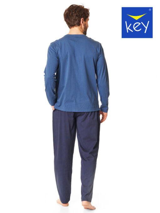 Piżama męska KEY bawełniana MNS-866 B23 niebieski - obrazek 3
