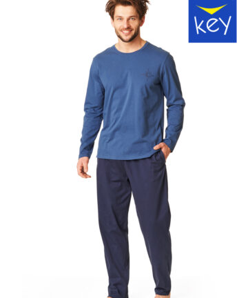 Alternative view of Piżama męska KEY bawełniana MNS-866 B23 niebieski