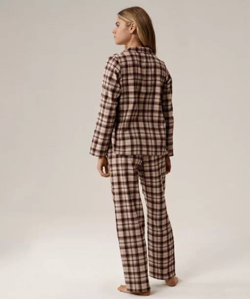 Piżama damska Atlantic NLP-505-BRO_BEZ_ECR długa bawełniana WYPRZEDAŻ - obrazek 3