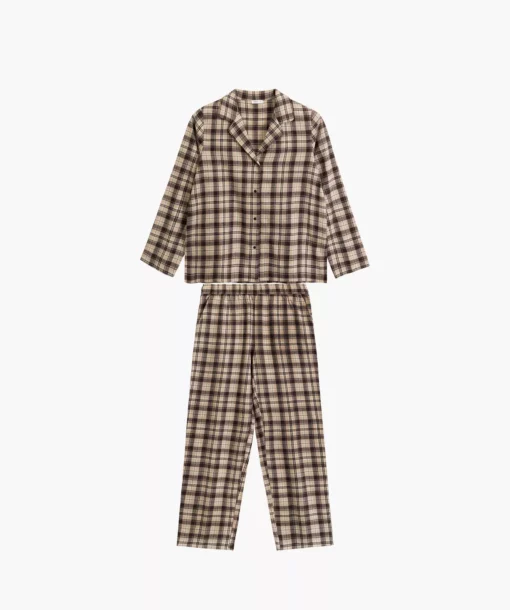 Piżama damska Atlantic NLP-505-BRO_BEZ_ECR długa bawełniana WYPRZEDAŻ - obrazek 6