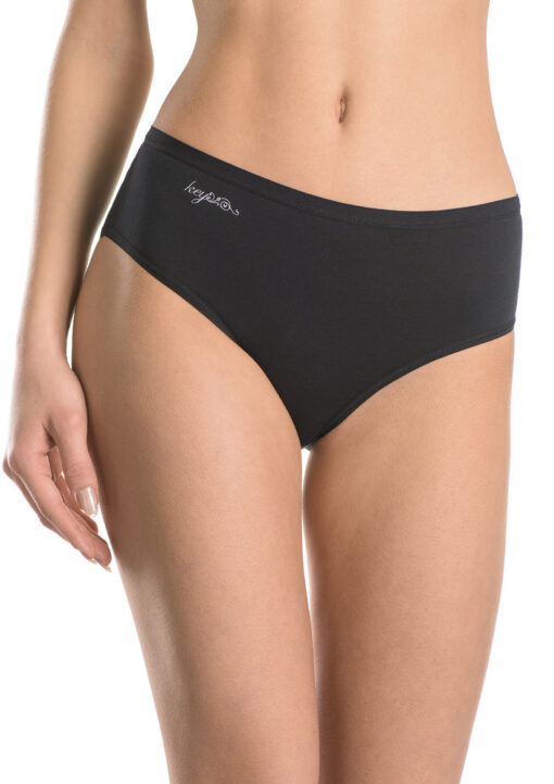 2-PACK Figi damskie KEY LPC-010 czarne bawełniane WYPRZEDAŻ - obrazek 4